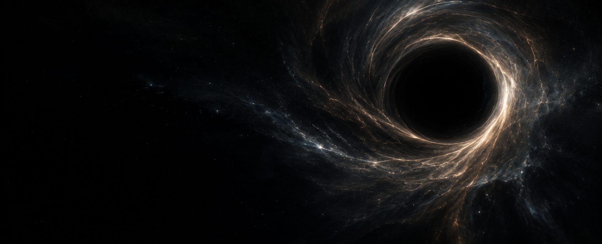 Eine künstlerische Darstellung zeigt ein Schwarzes Loch, das von einer hell leuchtenden, spiralförmigen Materiescheibe umgeben ist.